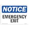 Signmission OSHA Notice, 5" Height, Emergency Exit Sign, 7" X 5", Landscape OS-NS-D-57-L-11830 - alternate 1